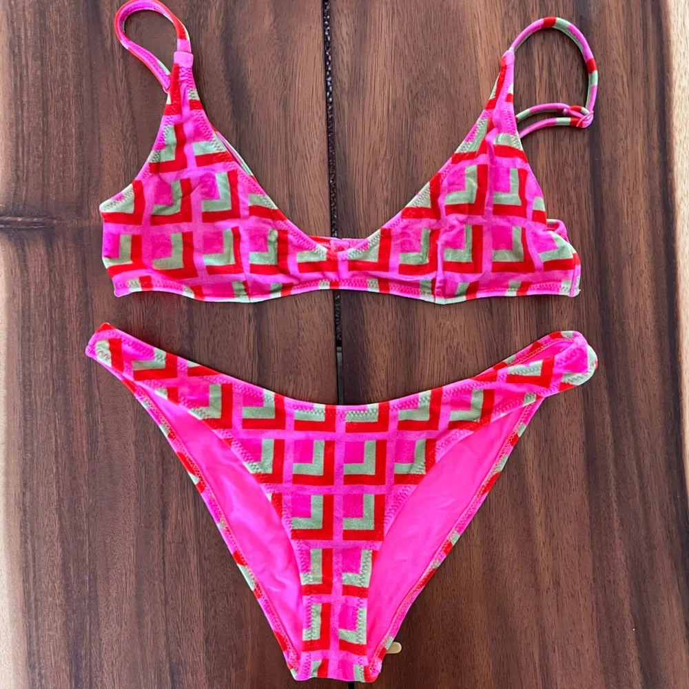 triangl swimwear Pink Geometric Bikini Set